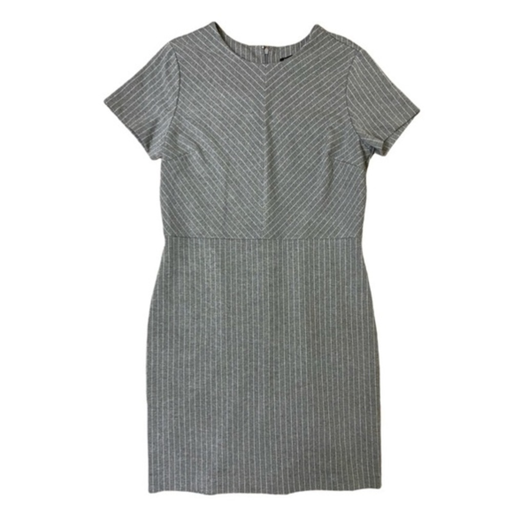 Banana Republic Grey Pinstripe Sheath Dress
